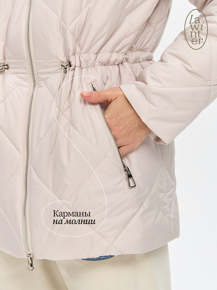 Куртка женская демисезонная LAWINTER, молочная, модель 84619