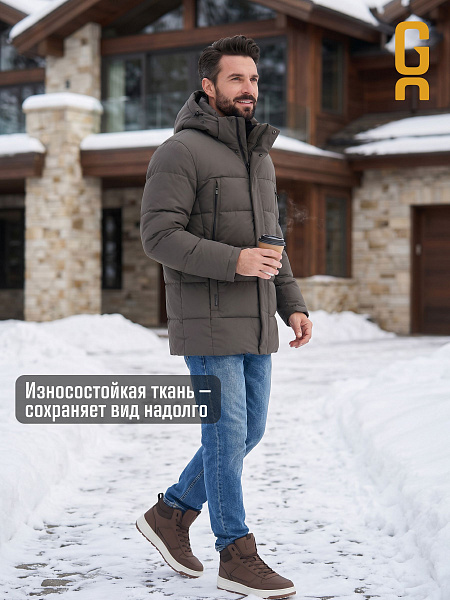 Пуховик мужской зимний GRIZMAN, графит, модель 71222