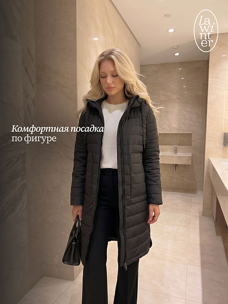 Куртка женская демисезонная LAWINTER, черная, модель 83781