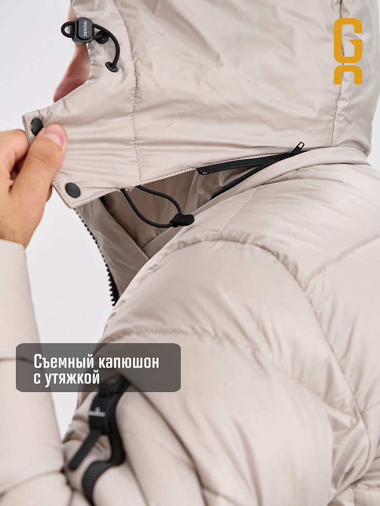 Куртка мужская зимняя GRIZMAN, бежевая, модель 73550