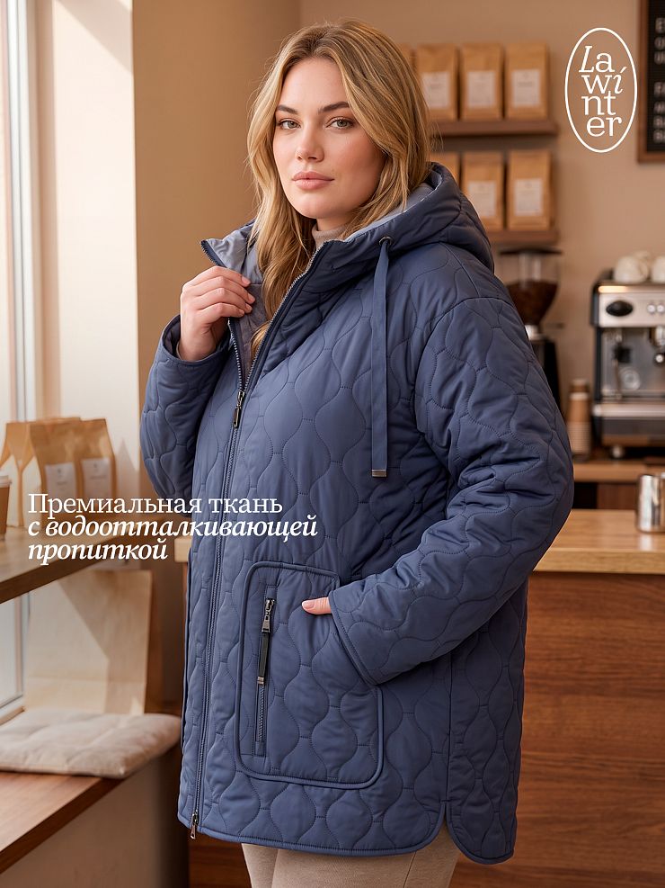 Куртка женская демисезонная LAWINTER, джинсовая, модель 83594