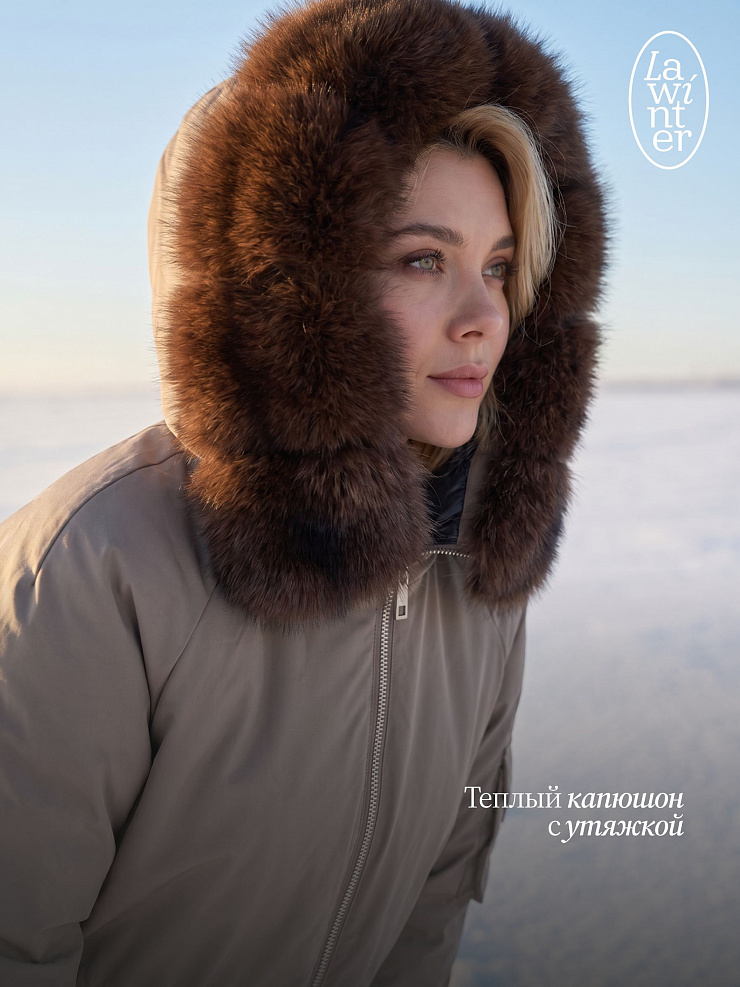 Парка женская зимняя LAWINTER, олива, модель 86849