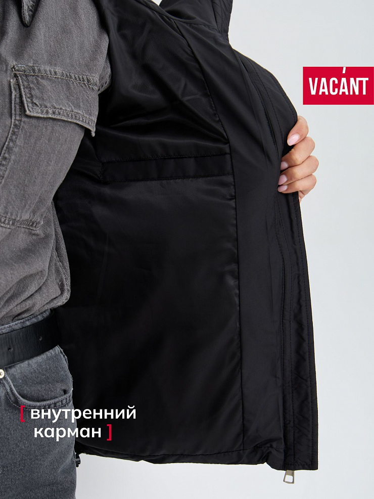 Куртка женская зимняя VACANT, черная, модель 85348