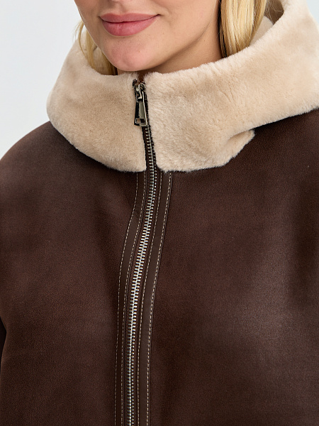 Дубленка LAWINTER  модель 35860, цвет Коричневый