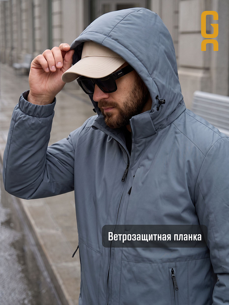 Куртка мужская демисезонная GRIZMAN, серая, модель 74966
