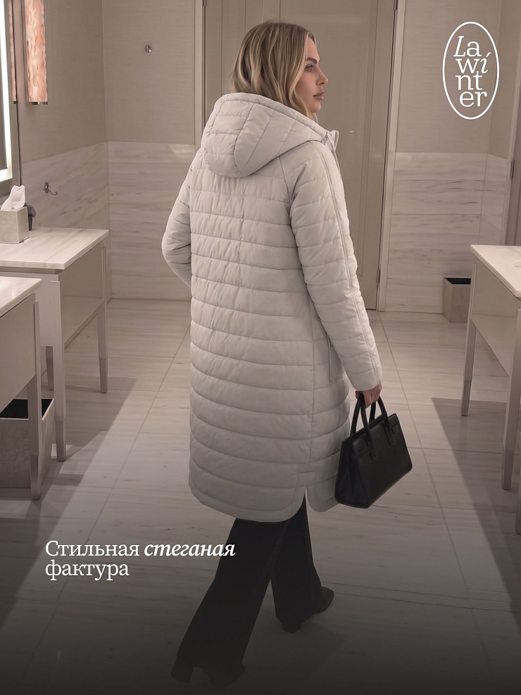 Куртка женская демисезонная LAWINTER, светло-серая, модель 83781
