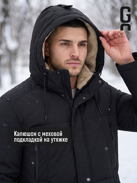 Пуховик мужской зимний GRIZMAN, черный, модель 75192