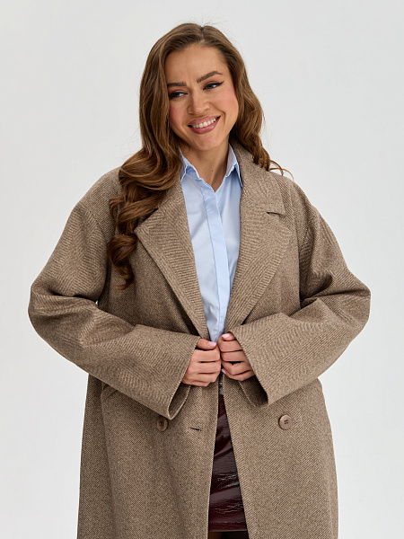 Пальто LAWINTER  модель 84423, цвет Коричневый