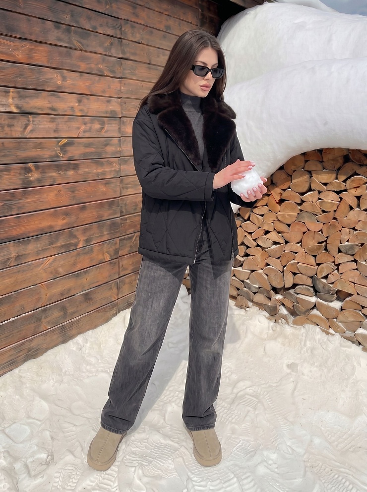 Куртка женская зимняя LAWINTER, черная, модель 86759
