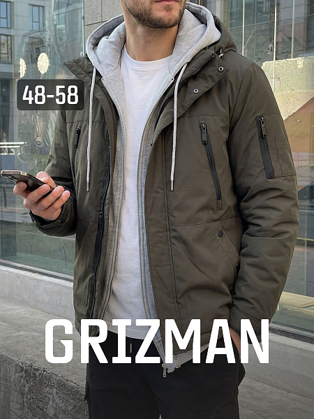 Куртка мужская демисезонная GRIZMAN, хаки, модель 74786