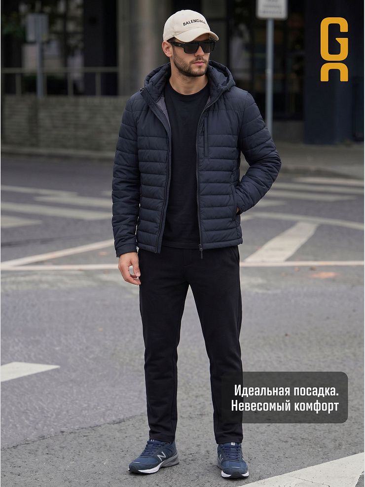 Куртка мужская демисезонная GRIZMAN, темно-синяя, модель 74292