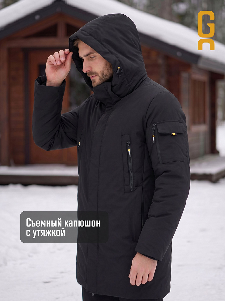 Пуховик мужской зимний GRIZMAN, черный, модель 70311