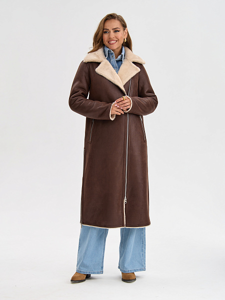 Дубленка LAWINTER  модель 34499, цвет Коричневый