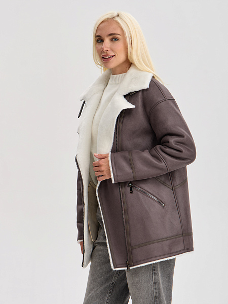 Дубленка LAWINTER  модель 35766, цвет Серый