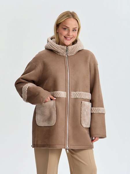 Дубленка LAWINTER  модель 35931, цвет Мокко