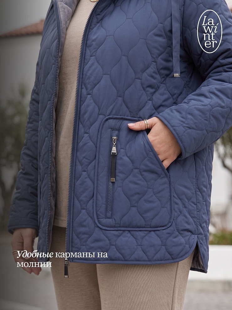 Куртка женская демисезонная LAWINTER, джинсовая, модель 83594
