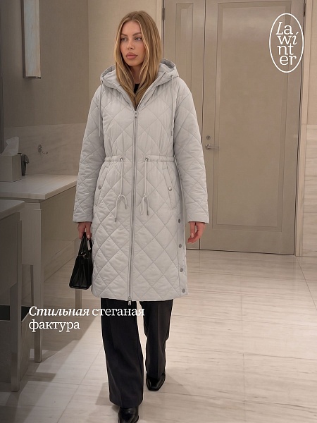 Куртка женская демисезонная LAWINTER, светло-серая, модель 85355