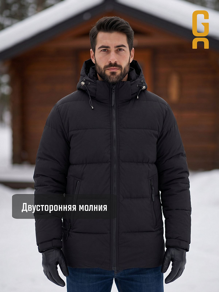 Куртка мужская зимняя GRIZMAN, черная, модель 72684