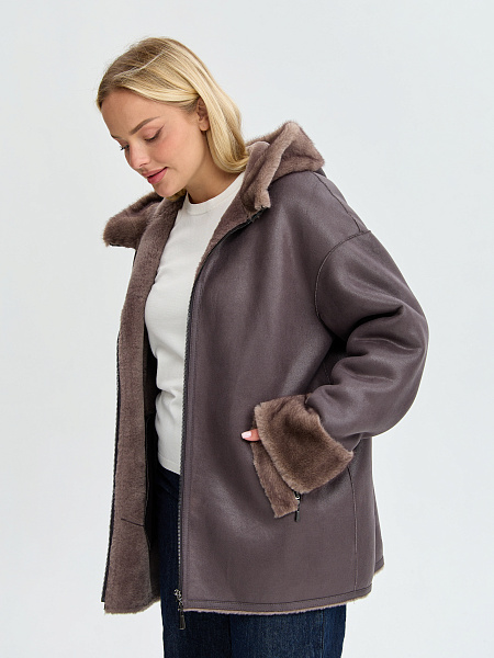 Дубленка LAWINTER  модель 35482, цвет Капучино