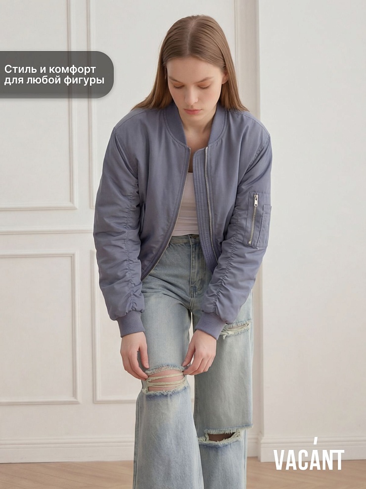 Джинсы женские осенние VACANT, голубые, модель 104326