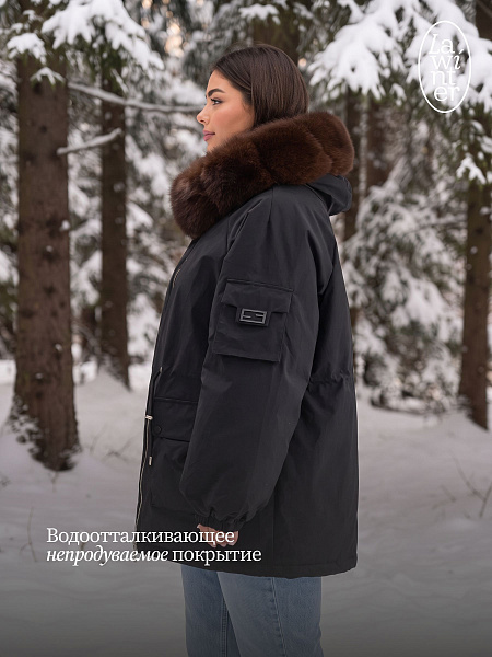 Парка женская зимняя LAWINTER, черная, модель 86849