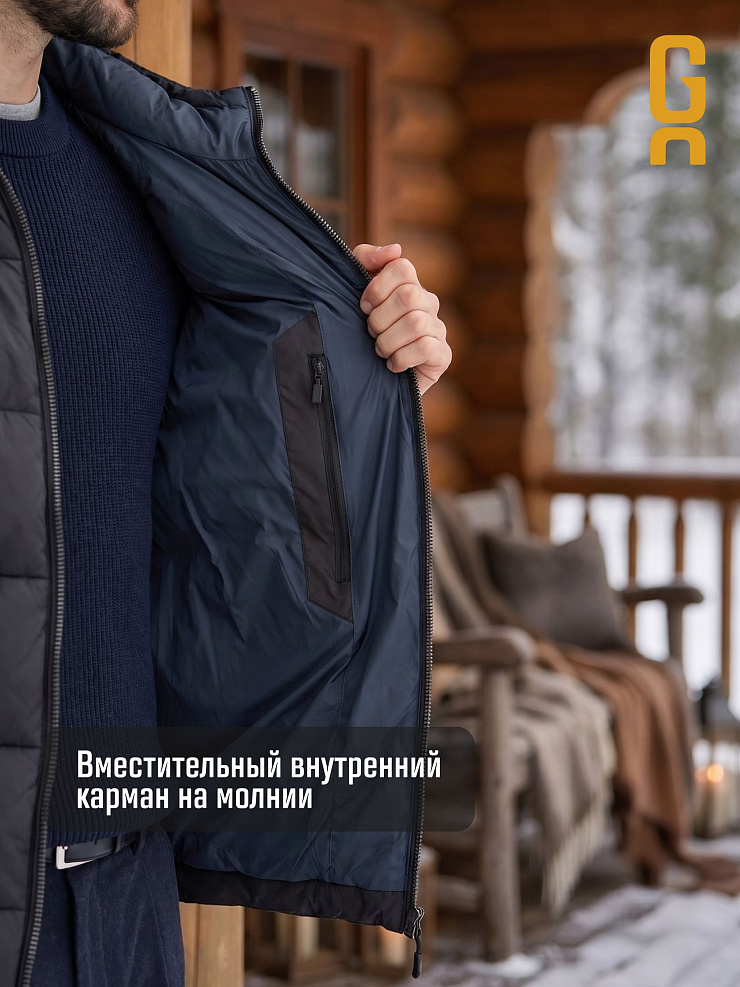 Куртка мужская зимняя GRIZMAN, черная, модель 73160