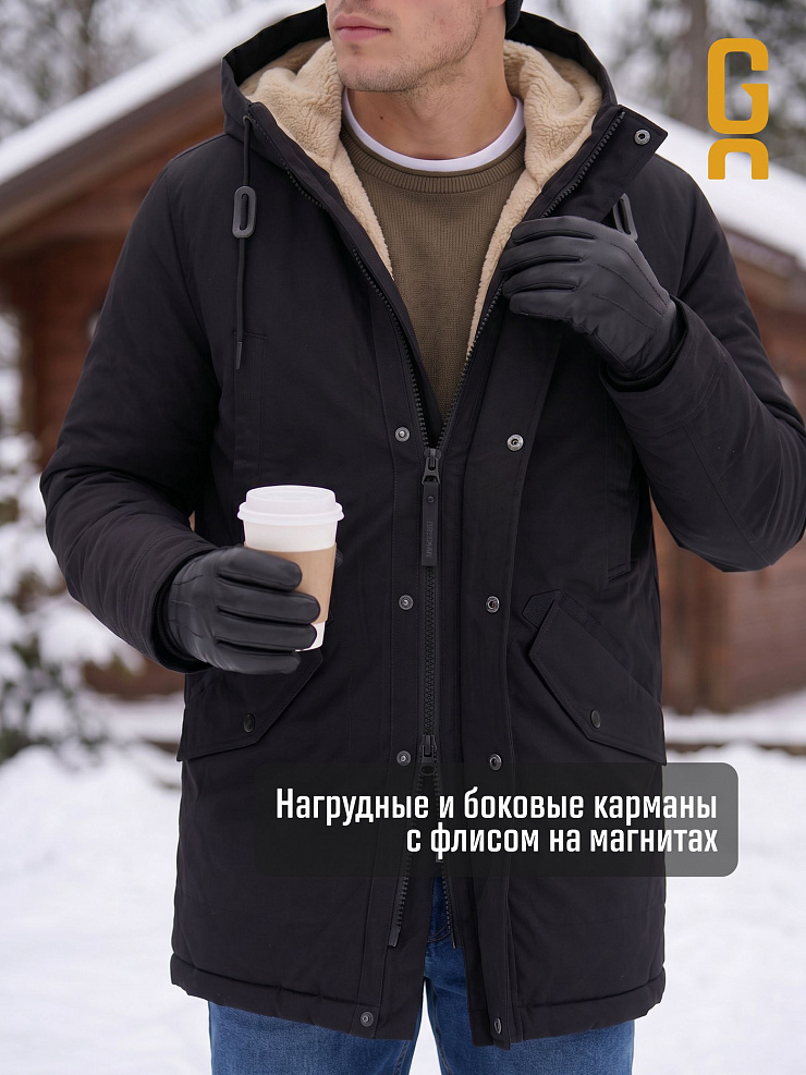 Парка мужская зимняя GRIZMAN, черная, модель 75880