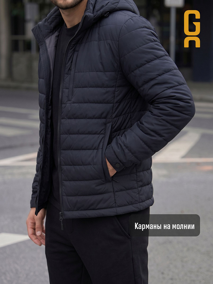Куртка мужская демисезонная GRIZMAN, темно-синяя, модель 74292