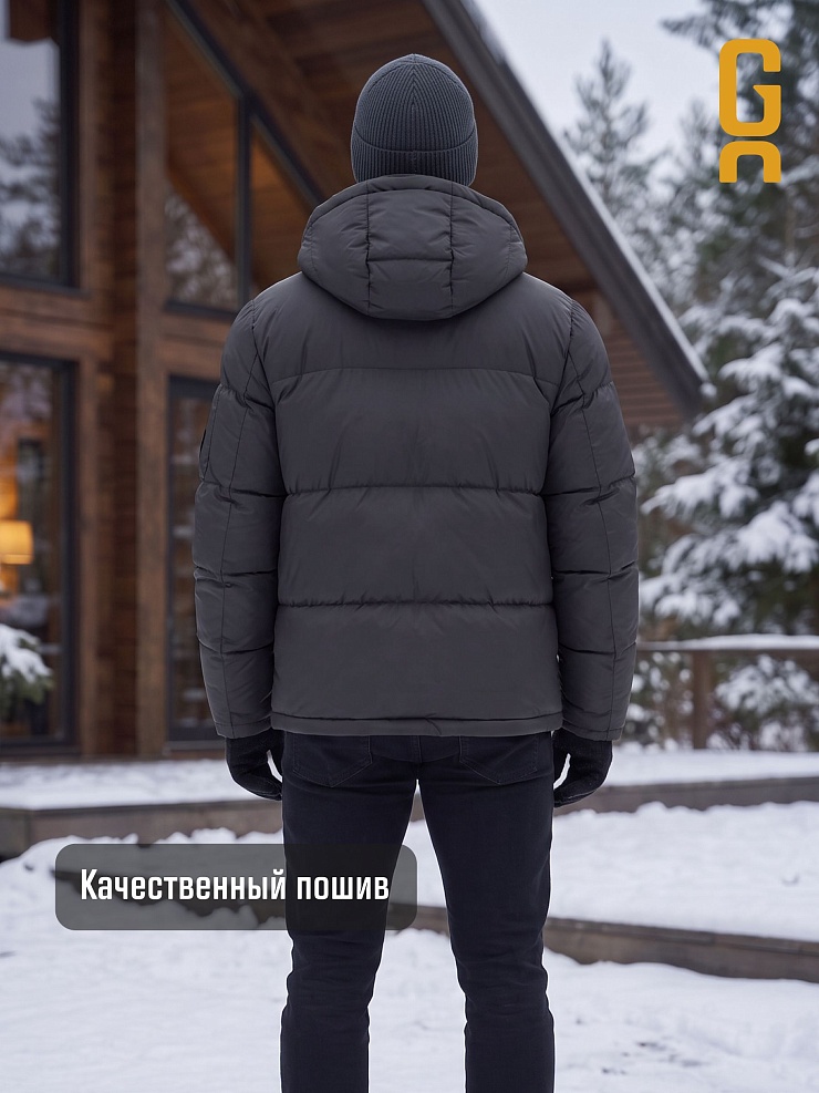 Куртка мужская зимняя GRIZMAN, темно-серая, модель 76981