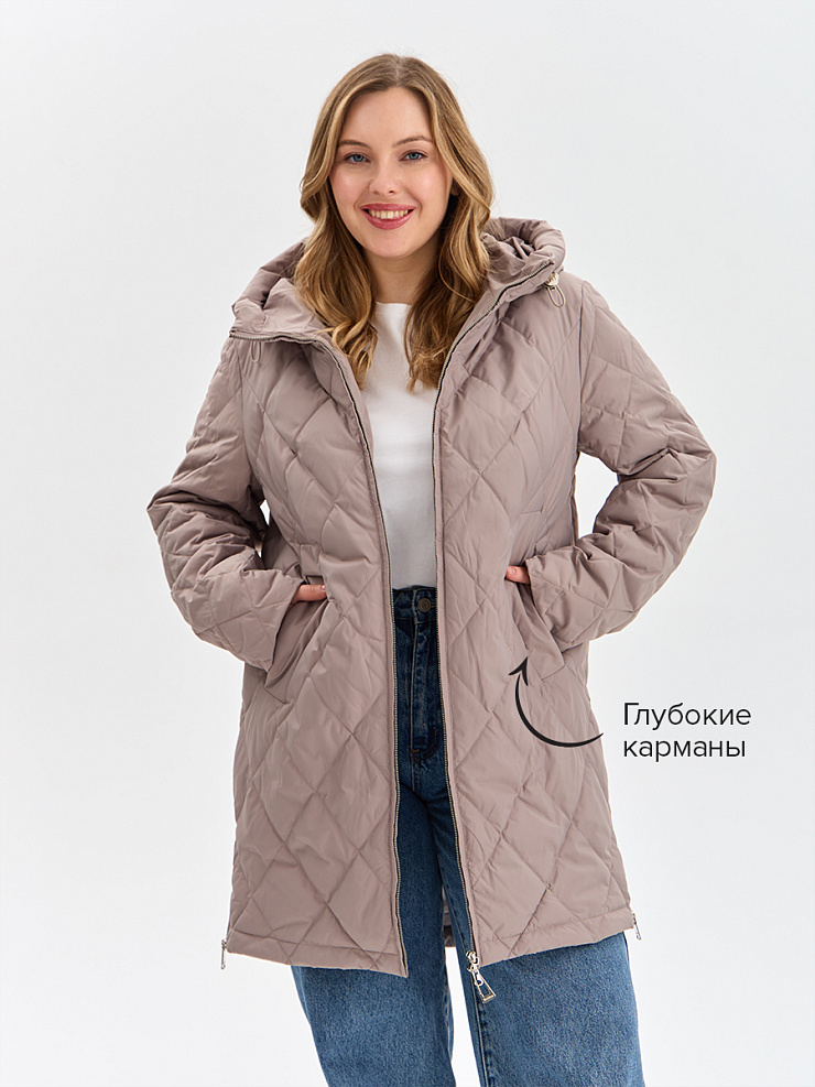 Куртка женская демисезонная LAWINTER, светлый капучино, модель 82145