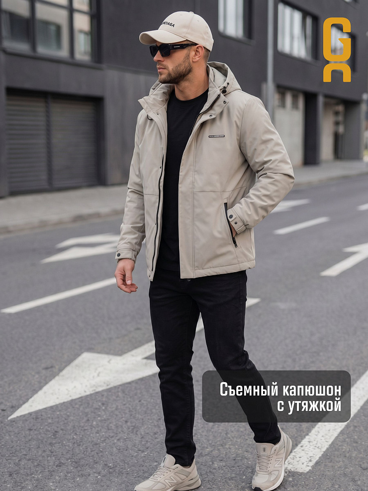 Куртка мужская демисезонная GRIZMAN, серо-зеленая, модель 73529