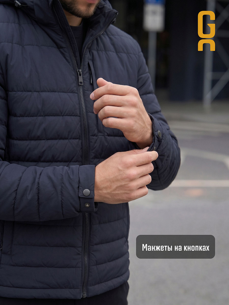 Куртка мужская демисезонная GRIZMAN, темно-синяя, модель 74292