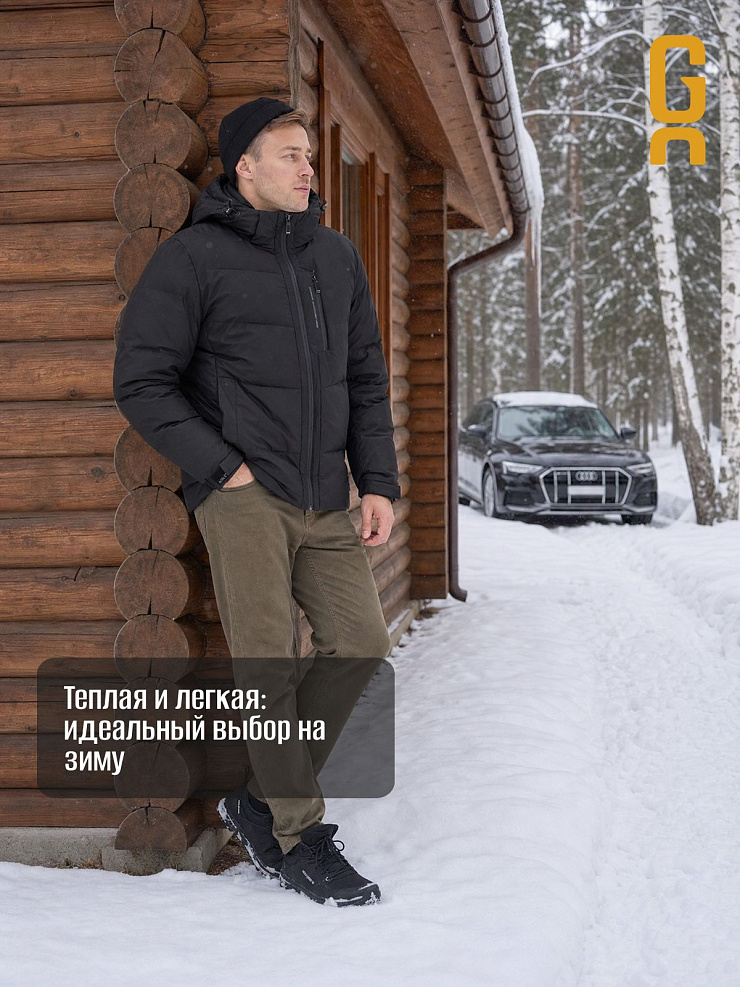 Пуховик мужской зимний GRIZMAN, черный, модель 73490
