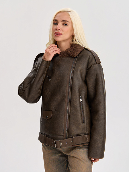 Дубленка VACANT  модель 34502, цвет Коричневый