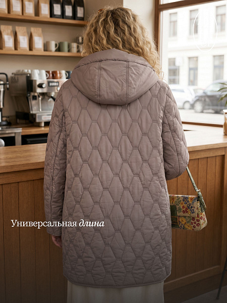 Куртка женская демисезонная LAWINTER, кофе, модель 86246