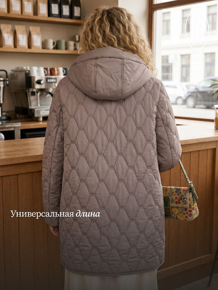Куртка женская демисезонная LAWINTER, кофе, модель 86246