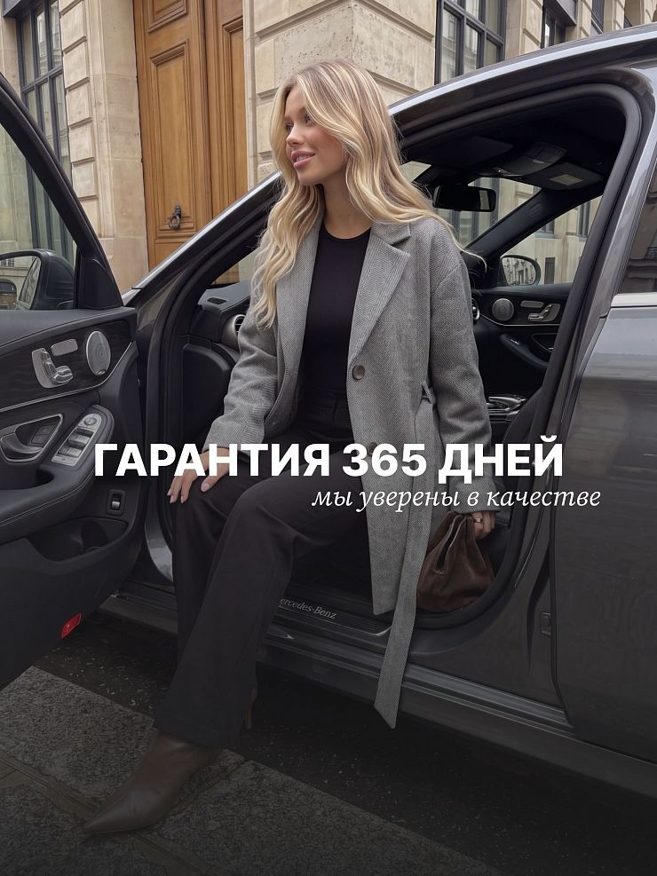 Пальто женское осеннее LAWINTER, светло-серое, модель 85392