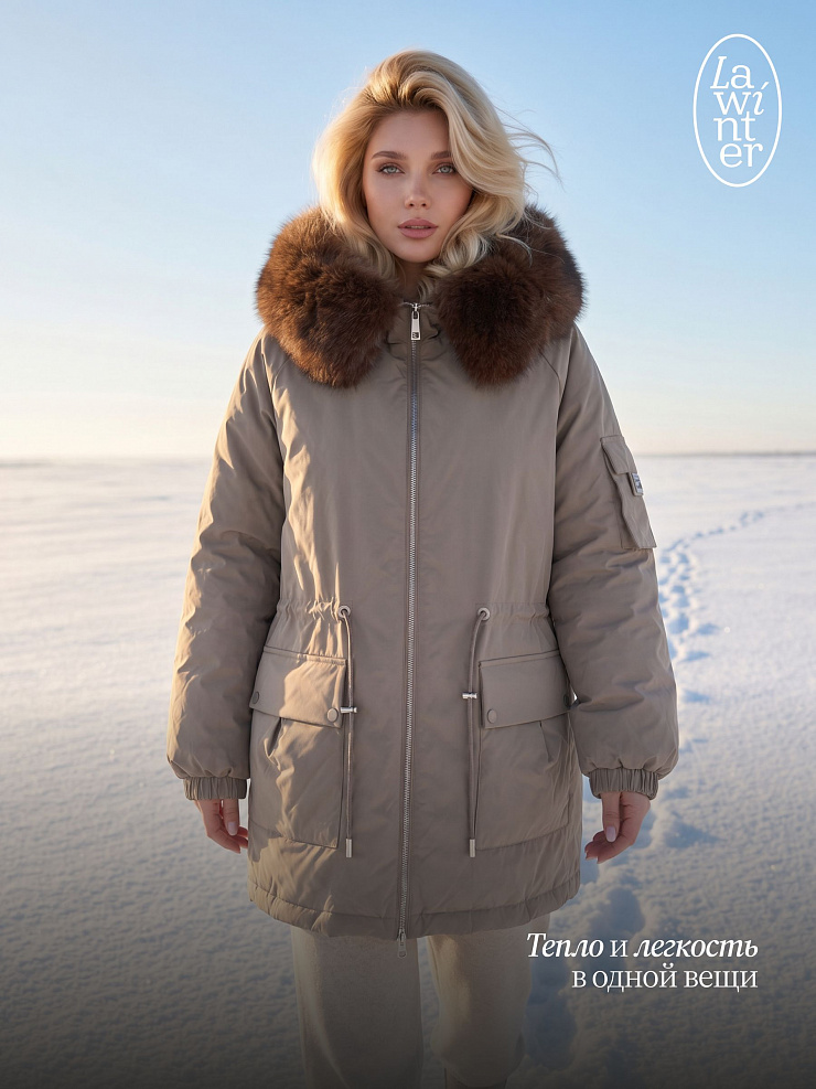 Парка женская зимняя LAWINTER, олива, модель 86849
