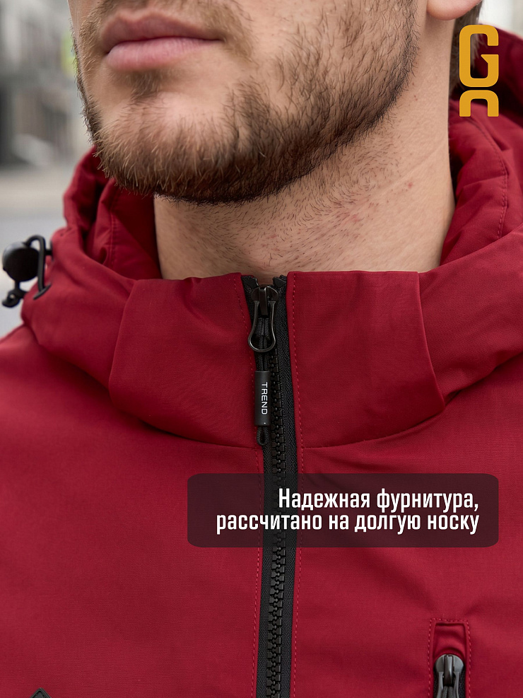 Куртка мужская демисезонная GRIZMAN, темно-красная, модель 70479