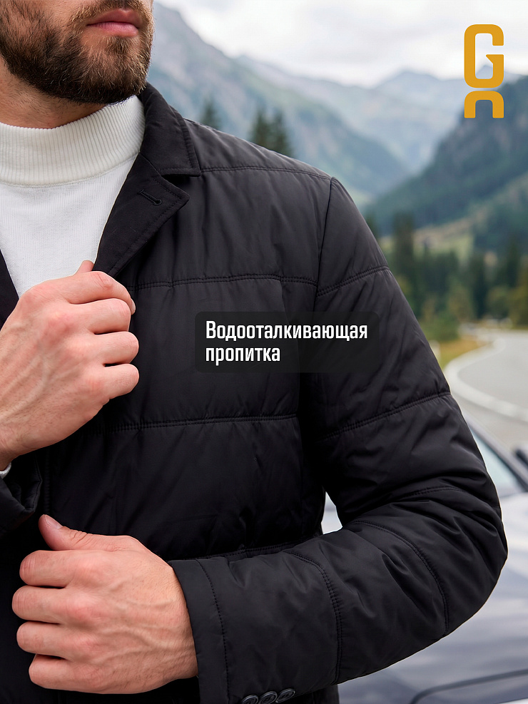 Куртка мужская демисезонная GRIZMAN, черная, модель 71822
