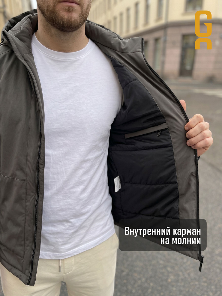 Куртка мужская демисезонная GRIZMAN, темно-серая, модель 74966