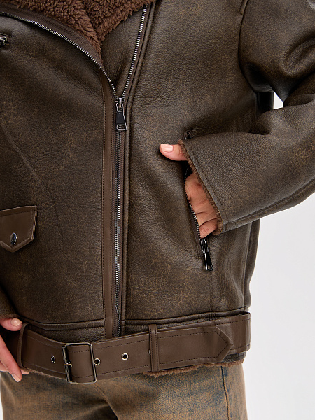 Дубленка VACANT  модель 34502, цвет Коричневый