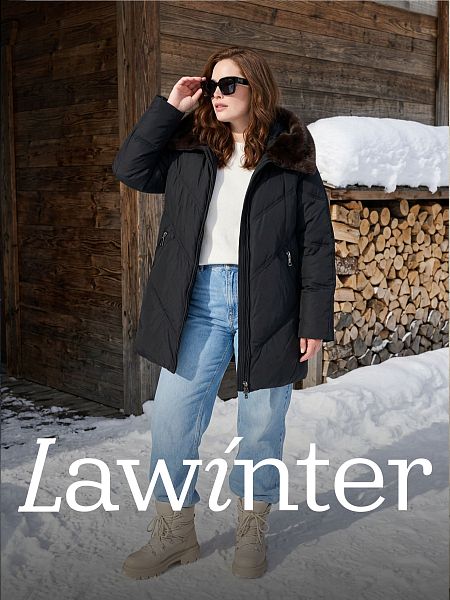 Пуховик женский зимний LAWINTER, черный, модель 86477