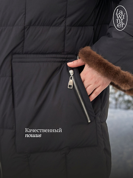 Куртка женская зимняя LAWINTER, черная, модель 85883