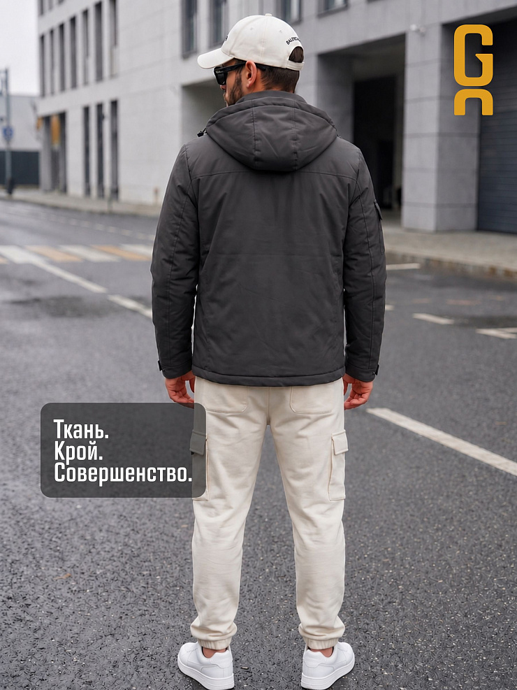 Куртка мужская демисезонная GRIZMAN, темно-серая, модель 74919