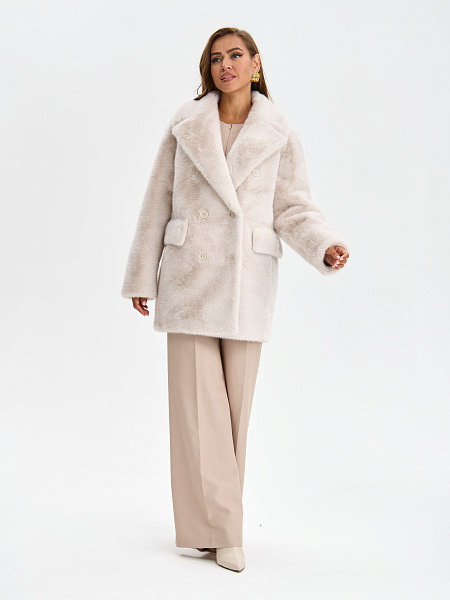 Шуба LAWINTER  модель 54243, цвет Молочный