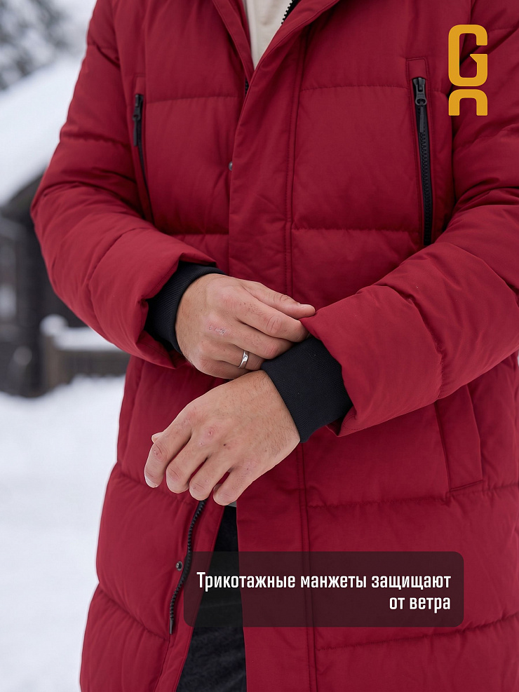 Пуховик мужской зимний GRIZMAN, темно-красный, модель 71854