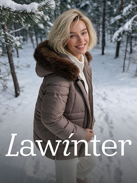 Куртка женская зимняя LAWINTER, капучино, модель 86201