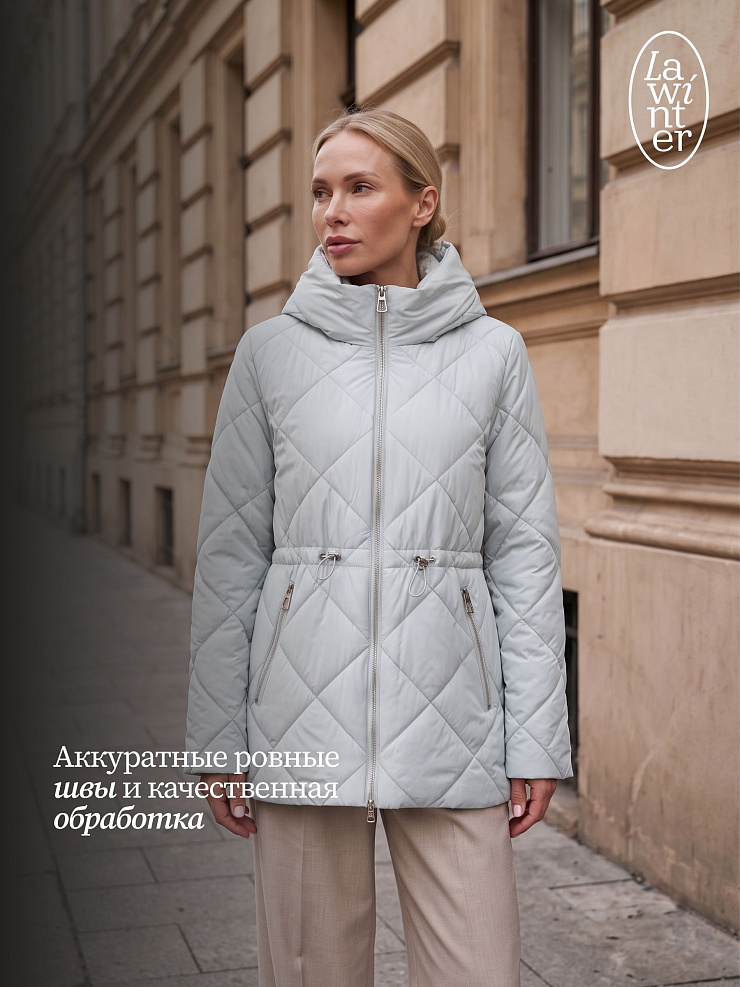 Куртка женская демисезонная LAWINTER, светло-голубая, модель 86687