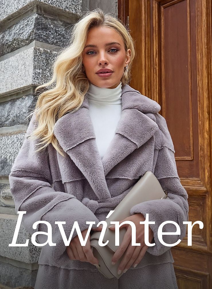 Шуба женская зимняя LAWINTER, серая, модель 53591